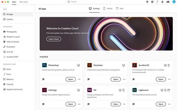 Adobe Creative Cloud Desktop